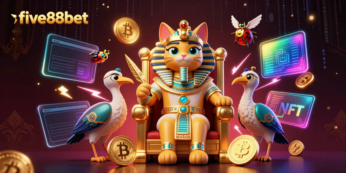 Experience exciting gameplay with the pharaoh cat and ibis at five88bet's glamorous online casino!