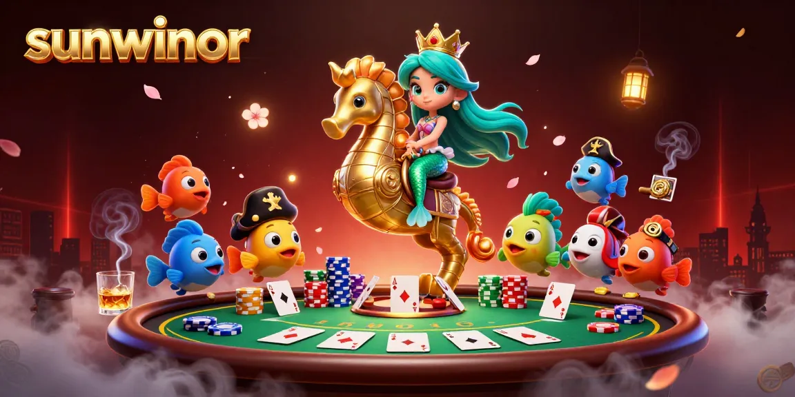 Experience thrilling gameplay with sunwinor's vibrant 3D casino scene featuring dynamic poker action.