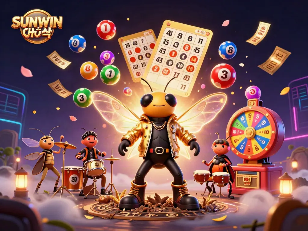 Experience the excitement of SUNWIN Chính thức with vibrant illustrations of gaming elements and characters.